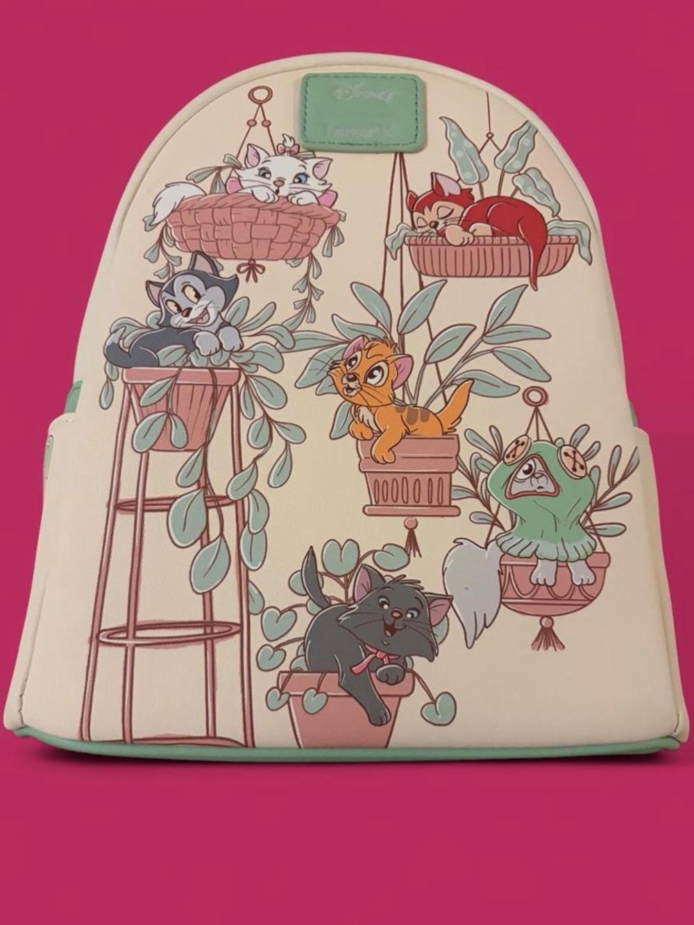 Loungefly Cream Mini Backpack with Marie and friends